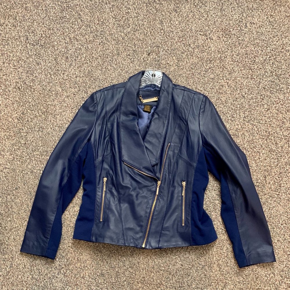 Iman Platinum Collection Leather Moto Jacket - Picture 4 of 4